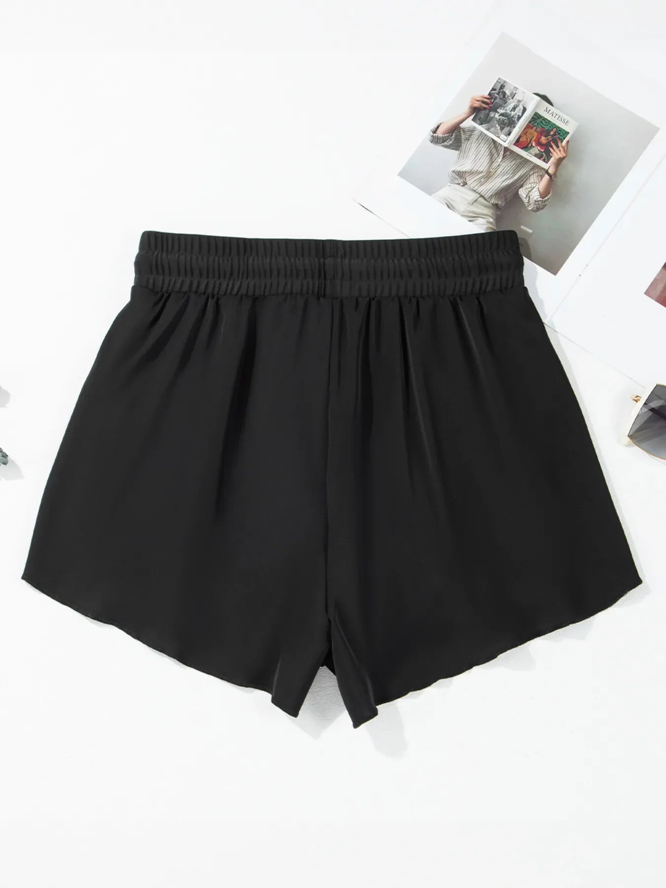Hazel Blues® | High Waisted Drawstring Swim Shorts