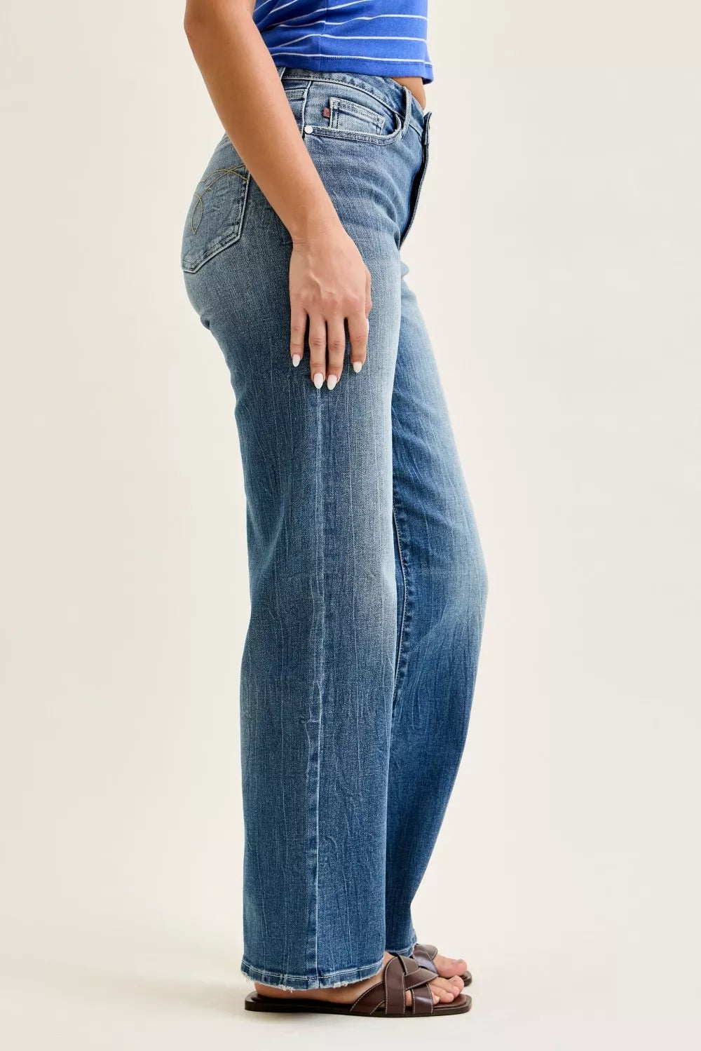 Hazel Blues® |  Judy Blue Mid Rise 90s Straight Jeans