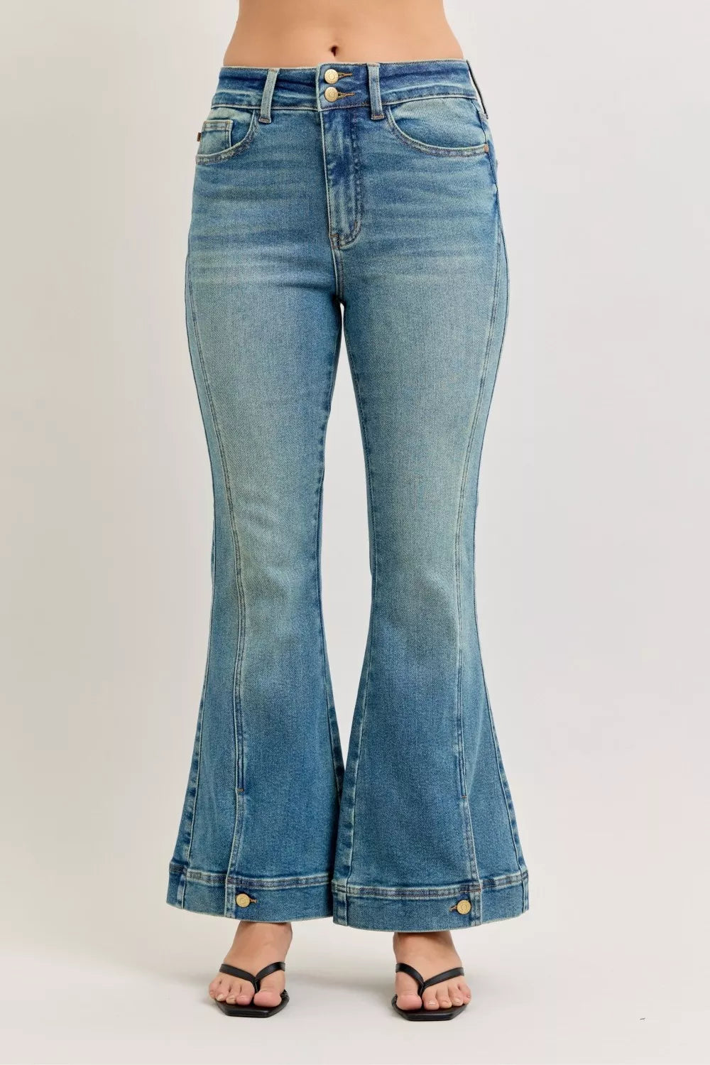 Hazel Blues® |  Judy Blue High Waist Vintage Wash Flare Jeans