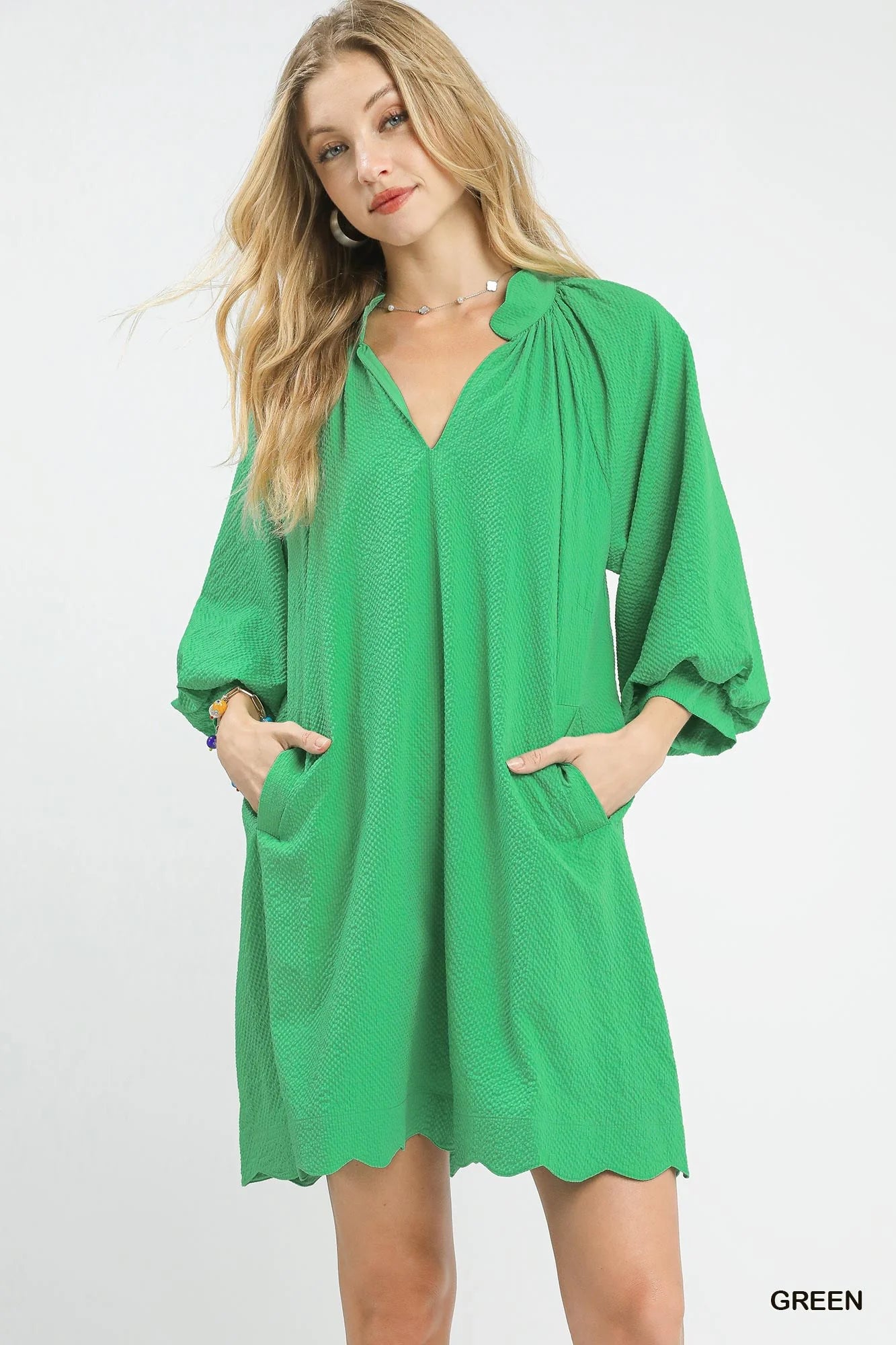 Hazel Blues® |  Umgee Textured Pocket Mini Dress