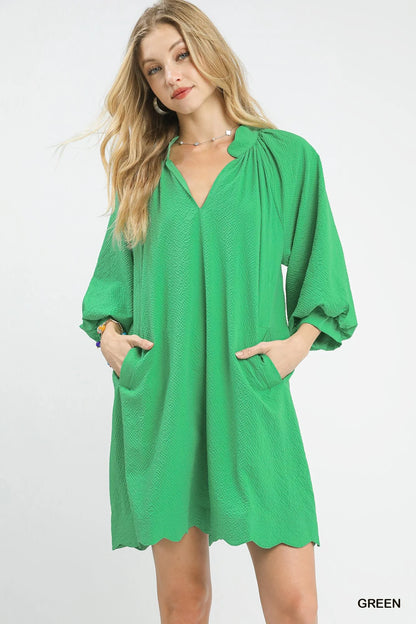 Hazel Blues® |  Umgee Textured Pocket Mini Dress
