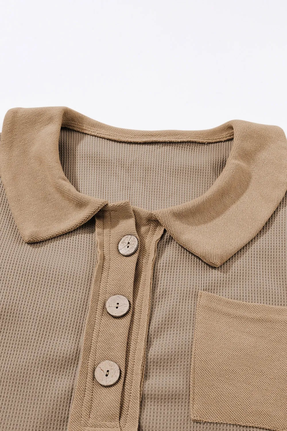 Hazel Blues® |  Waffle Knit Button Front Dress