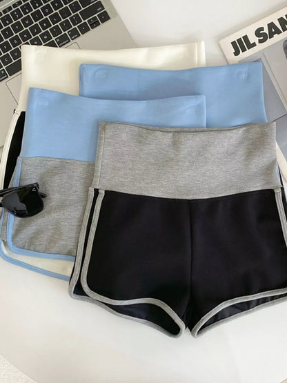 Hazel Blues® |  High Waist Contrast Trim Shorts