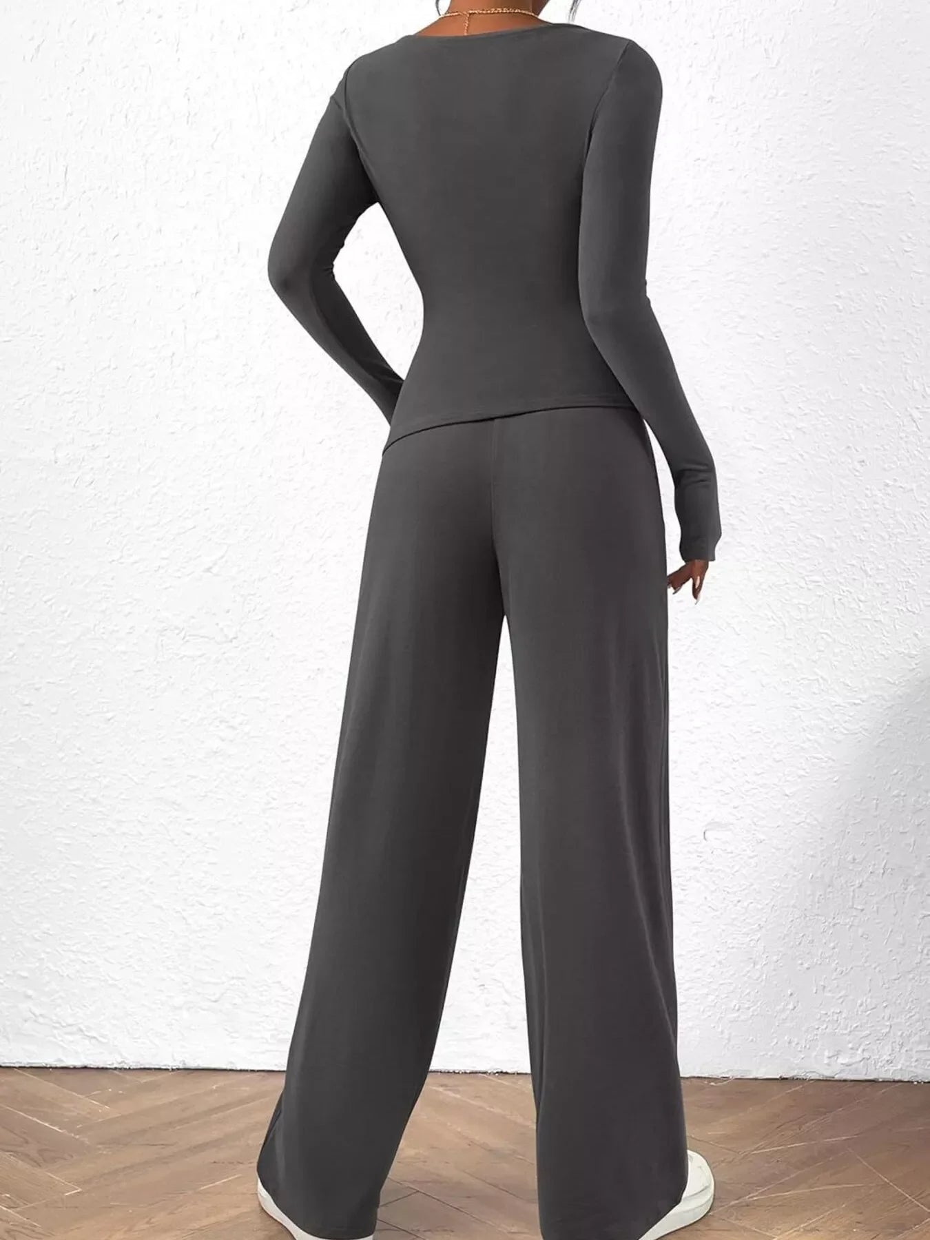 Hazel Blues® |  Long Sleeve Top and Wide Leg Pants Set