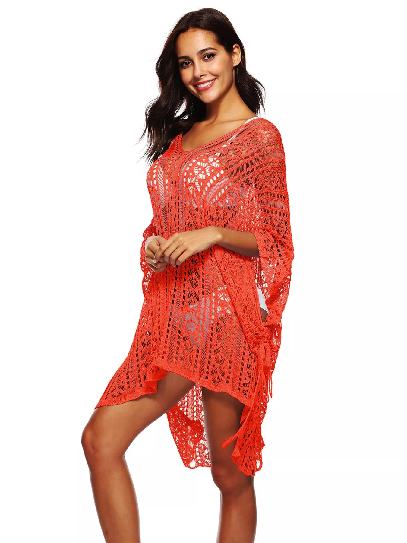 Hazel Blues® | Crochet Knit V-Neck Cover-Up