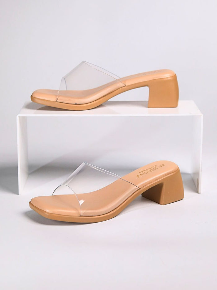 Fern Beige Block Heels