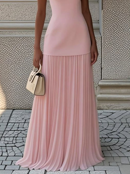 Hazel Blues® | Sleeveless Top and Pleated Maxi Skirt Set