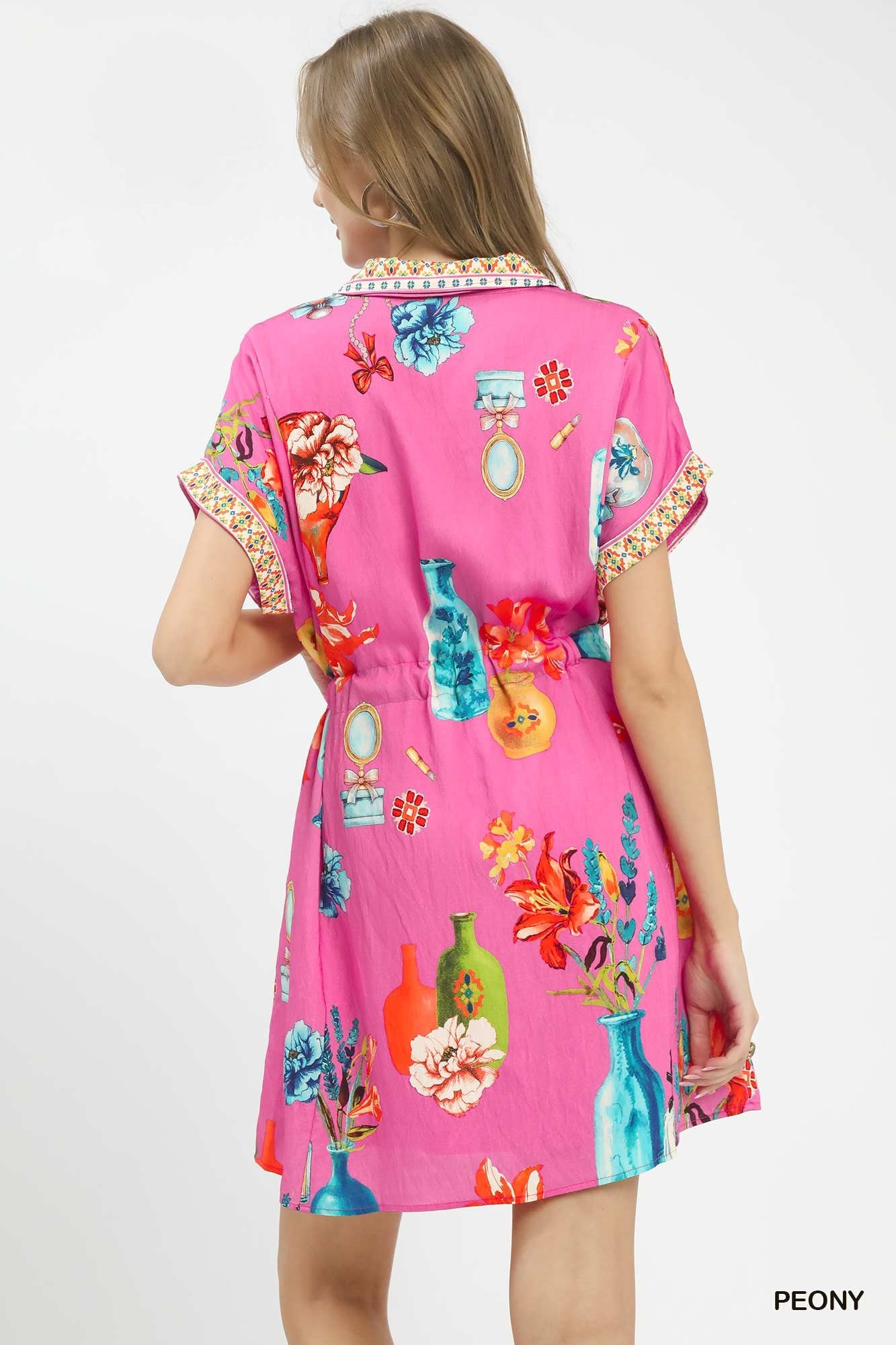 Hazel Blues® |  Umgee Floral Print Mini Dress with Belt