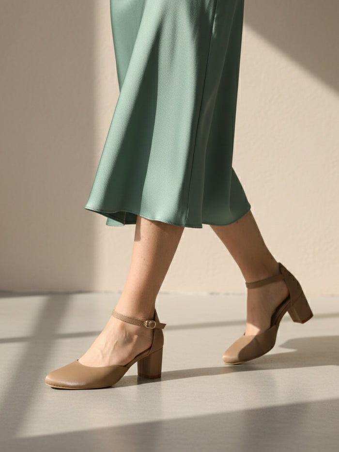Fiora Cream Block Heels
