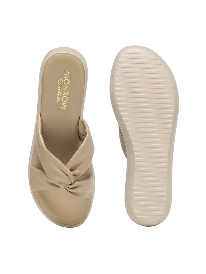 Galima Beige Flatform Heels