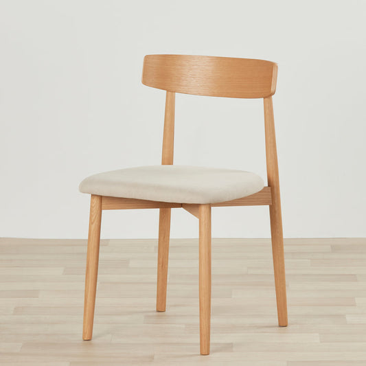 Henry Dining Chair - Oak frame Light Grey fabric