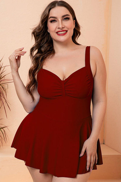 Hazel Blues® | Gathered Detail Swim Dress