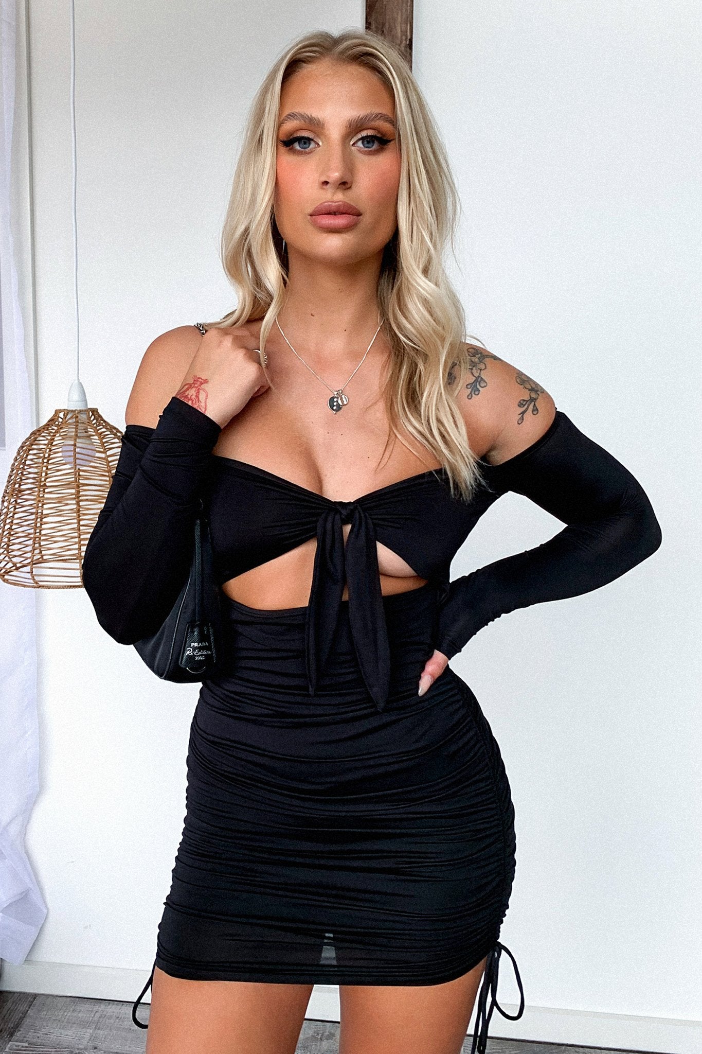 Jamee Long Sleeve Dress - Black