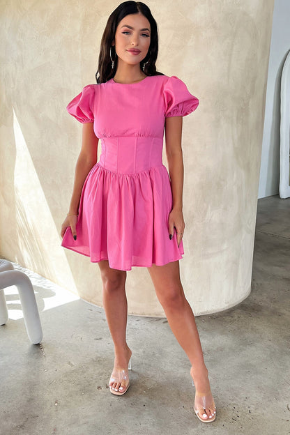 Jordyn Dress - Hot Pink