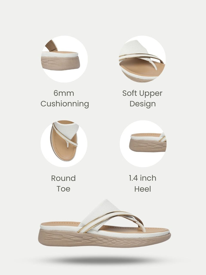 Julia White Flats
