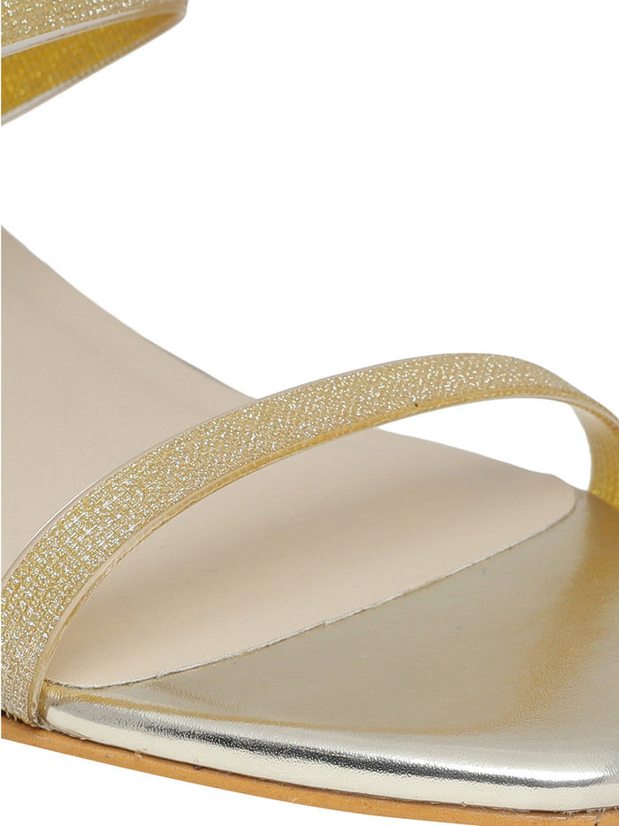 Juliana Gold Block Heels
