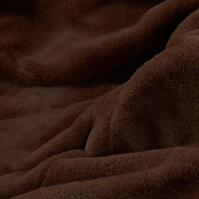 Close-up of brown textured fabric