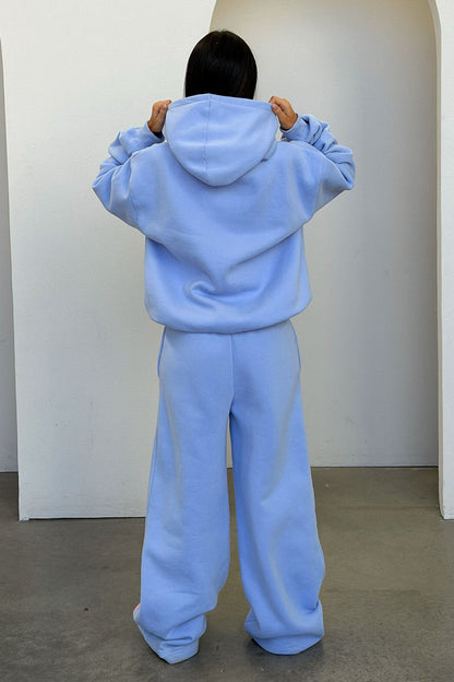 Kaile Wide Leg Sweatpants - Blue