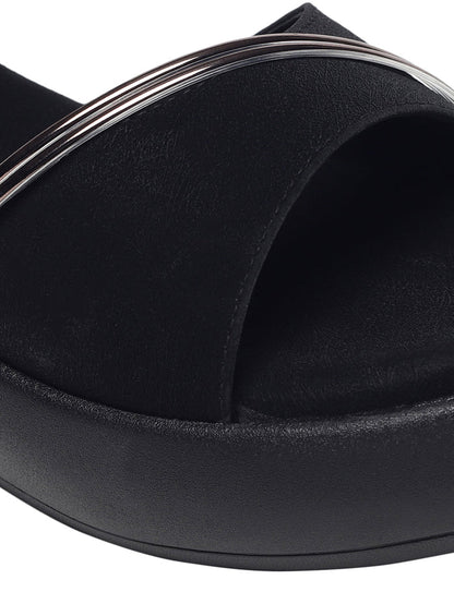Kaylee Black Flatform Heels