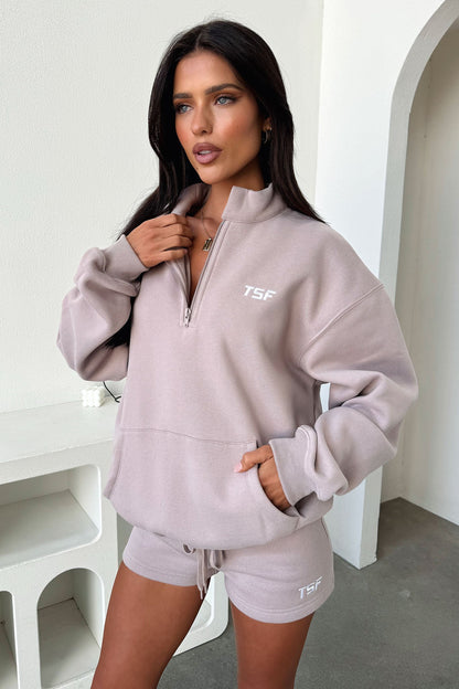 Kaztek Half Zip Sweater - Mocha