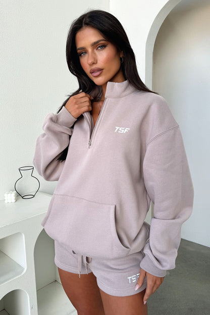 Kaztek Half Zip Sweater - Mocha