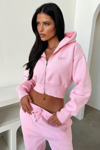 Kaztek Cropped Jacket - Pink
