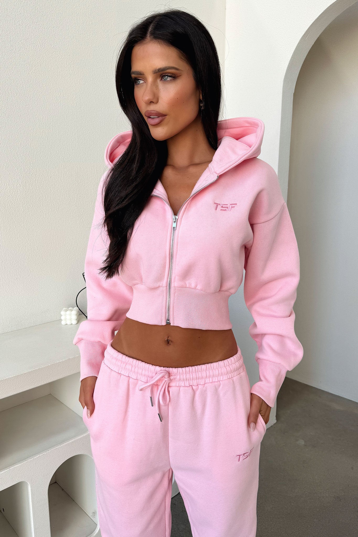 Kaztek Cropped Jacket - Pink