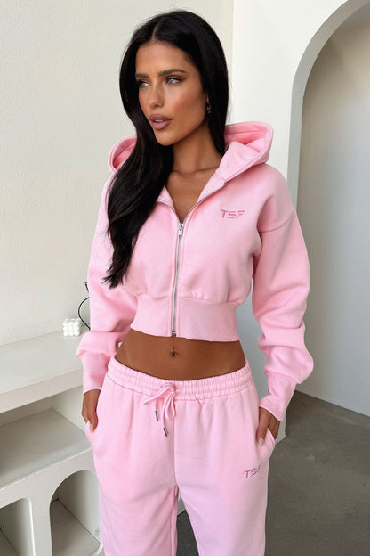 Kaztek Cropped Jacket - Pink