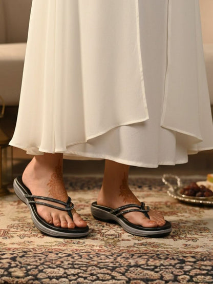 Kelly Black Flats