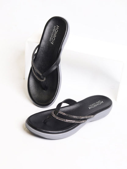 Kelly Black Flats