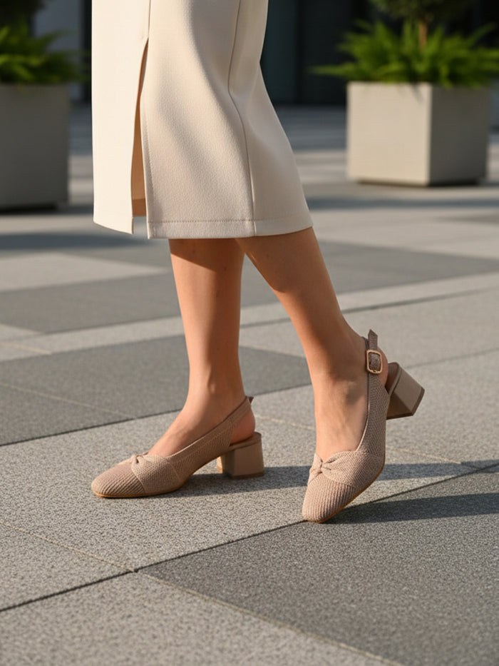 Kiora Peach Block Heels