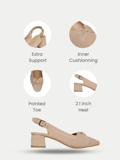 Kiora Peach Block Heels