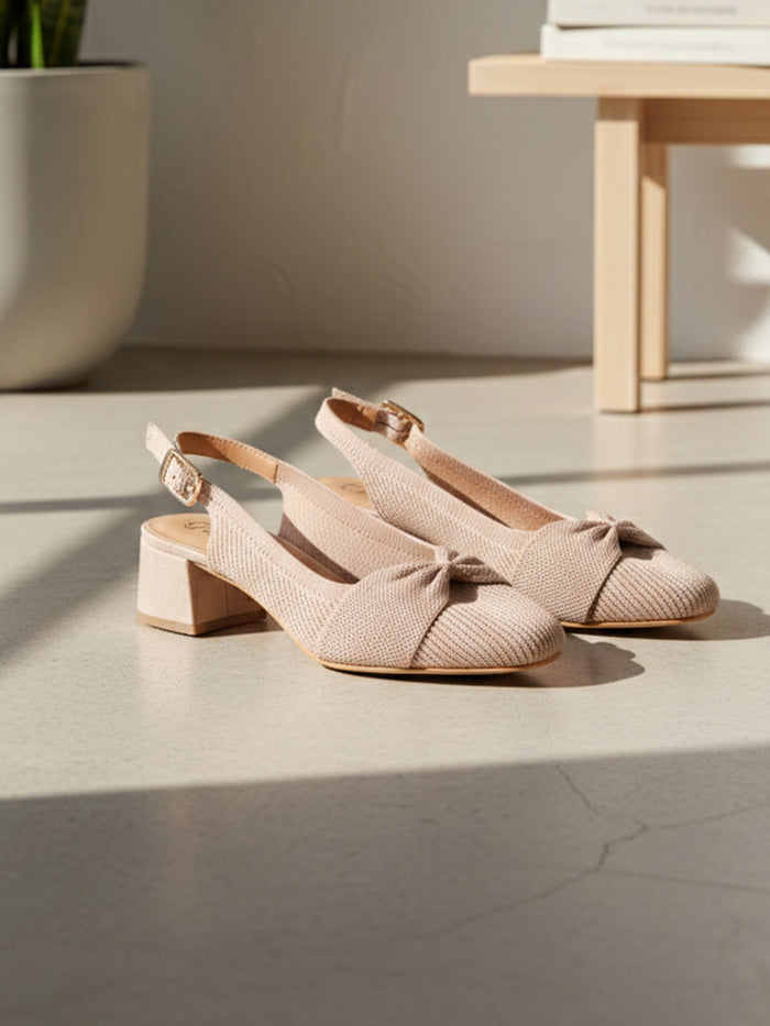 Kiora Peach Block Heels