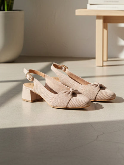 Kiora Peach Block Heels