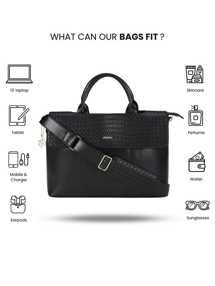 Kyoto Black Laptop Bag
