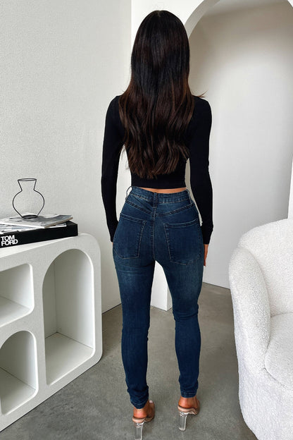 Lainie Skinny Leg Jeans - Dark Demin