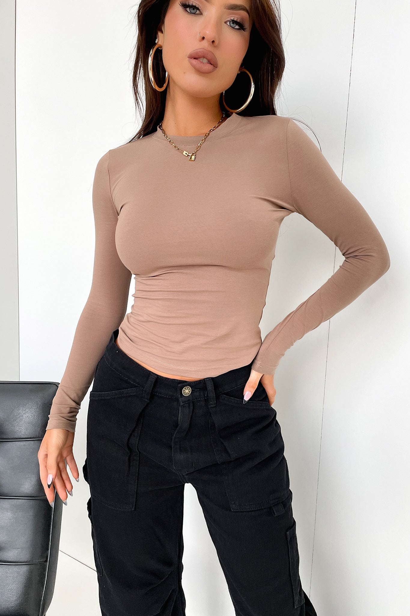 Lemar Long Sleeve Tee - Brown