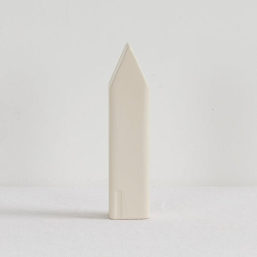 Little House Ornament - Tall - Bone, smooth minimalist house-shaped home decor ornament with a refined Scandinavian-inspired finish