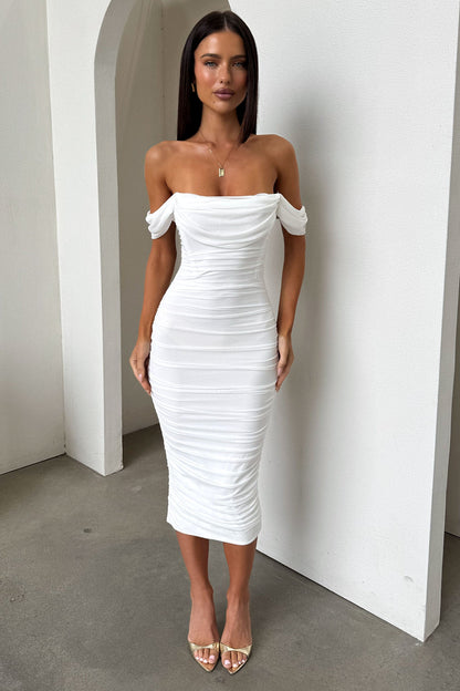 Lucinda Midi Dress - White