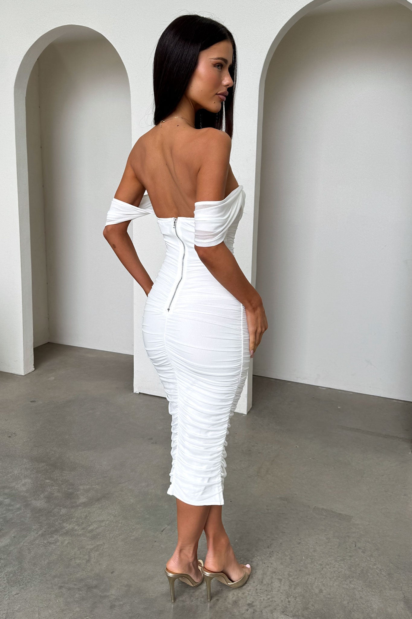 Lucinda Midi Dress - White