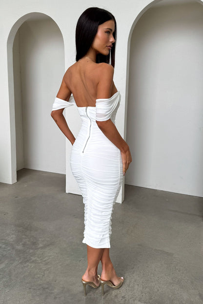 Lucinda Midi Dress - White