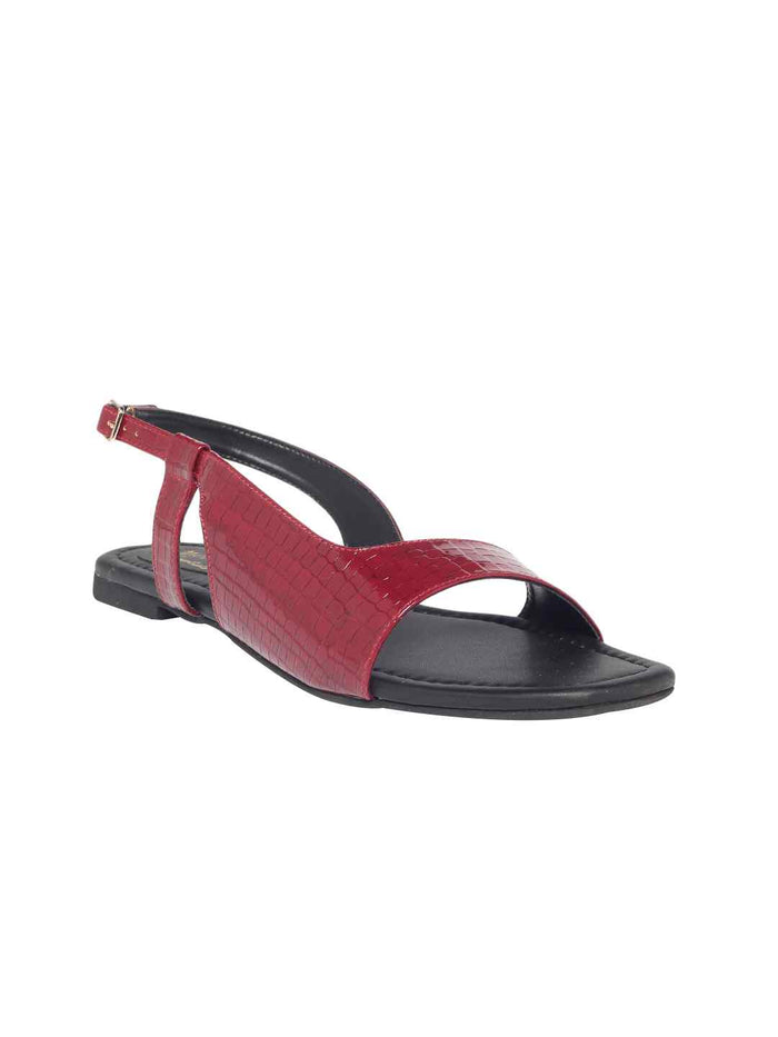 Lyna Maroon Flats
