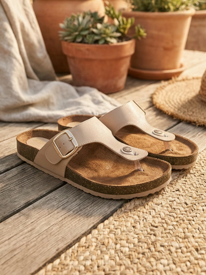 Lysha Beige Flats