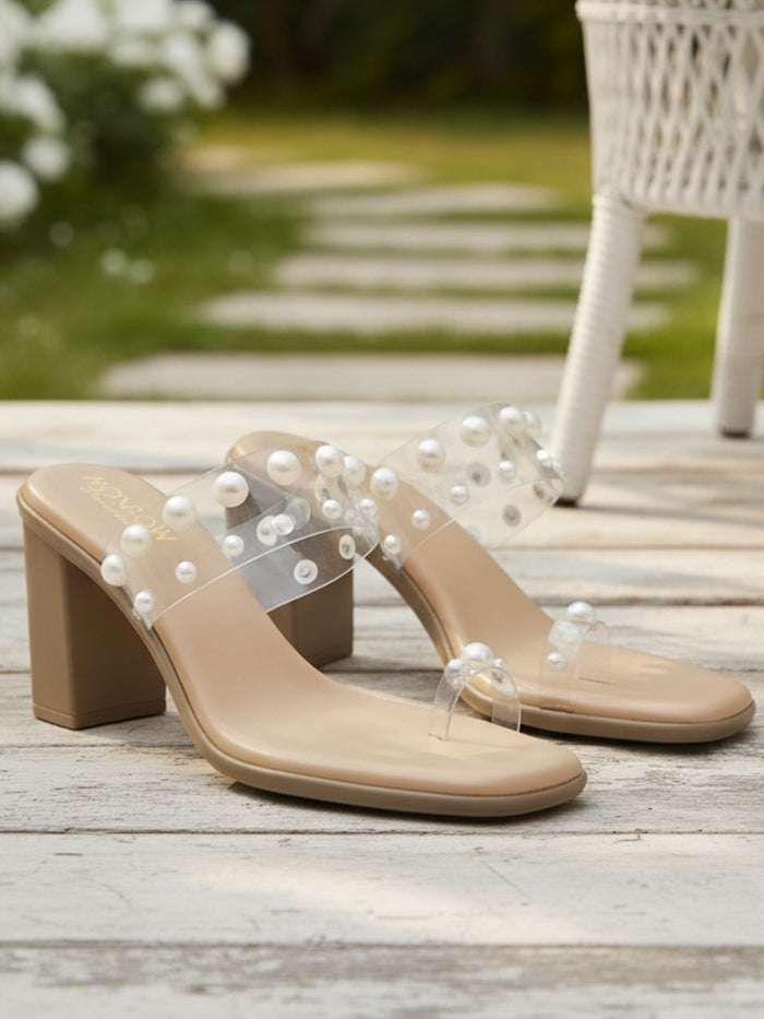 Margot Beige Block Heels