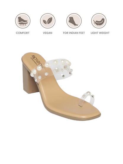 Margot Beige Block Heels