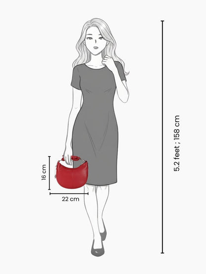 Nilaa Cherry Red Sling Bag