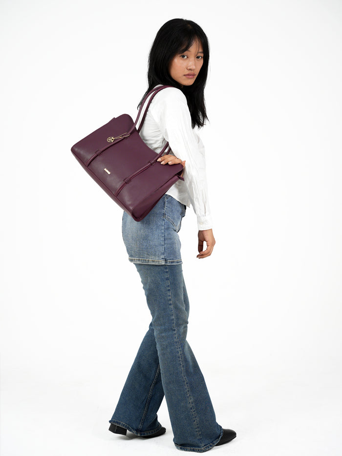 Noa Maroon Tote Bag