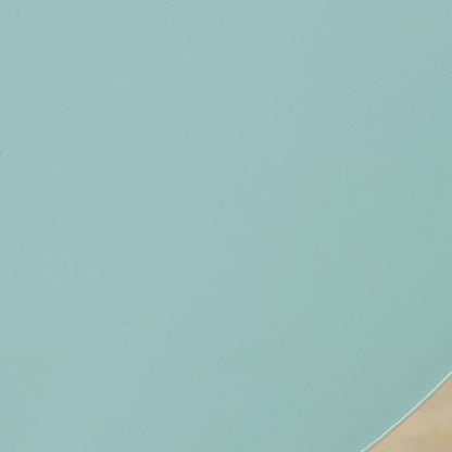 Obelisk Side Table - Mint, mint-toned detail against a matching pastel background with a timber edge visible