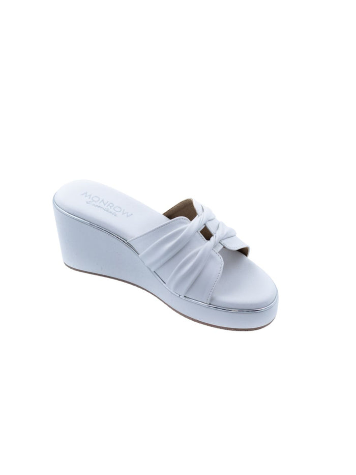 Olira White Wedge Heels