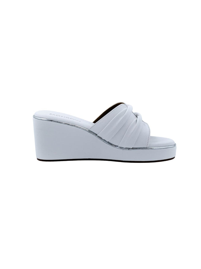 Olira White Wedge Heels